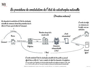 Schéma sur la procédure de constatation de l'état de catastrophe naturelle